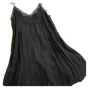 Black slip dress